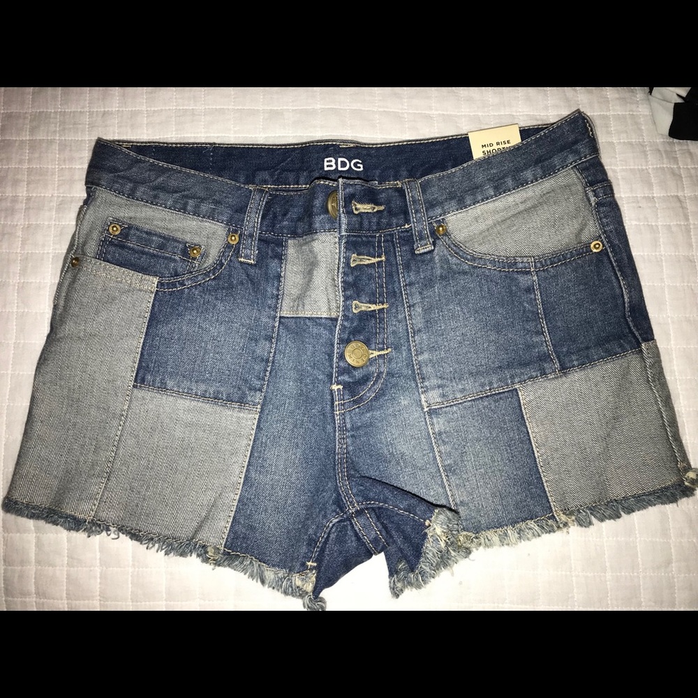 BDG Denim Patchwork Shorts (Urban Outfitters)